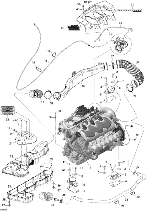 Fits BRP Throttle Cable, OEM Part # 277001070