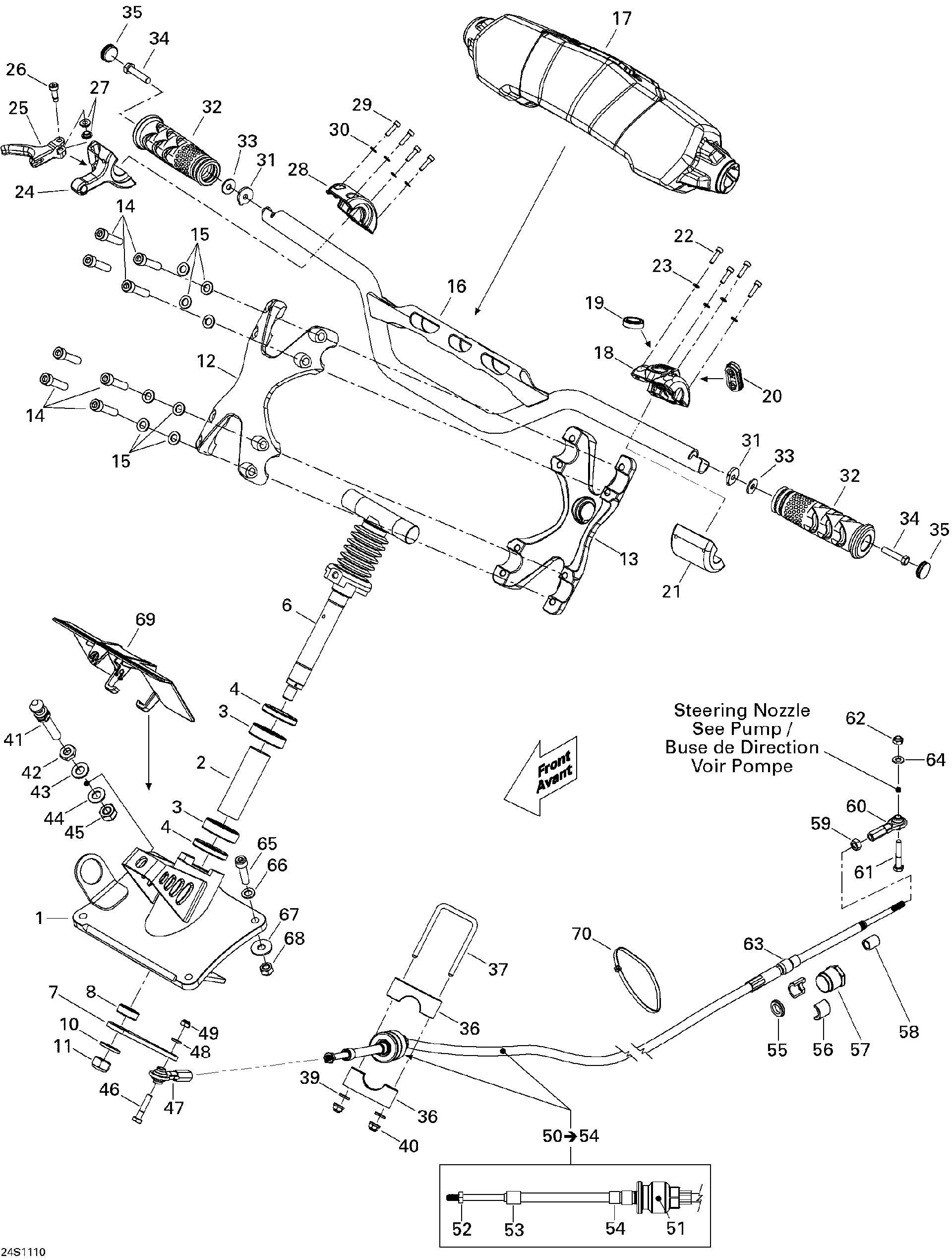 Fits 2009-2011 Sea-Doo RXP-X 255 & RS / RXP-X 255 and 255 RS U-clamp, OEM Part # 277001677 - schematic diagram