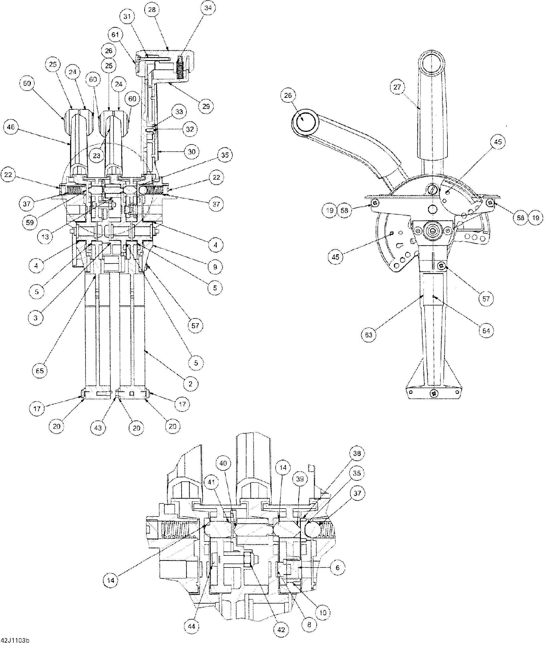Sea-Doo Central Throttle Lever, OEM Part # 277001819