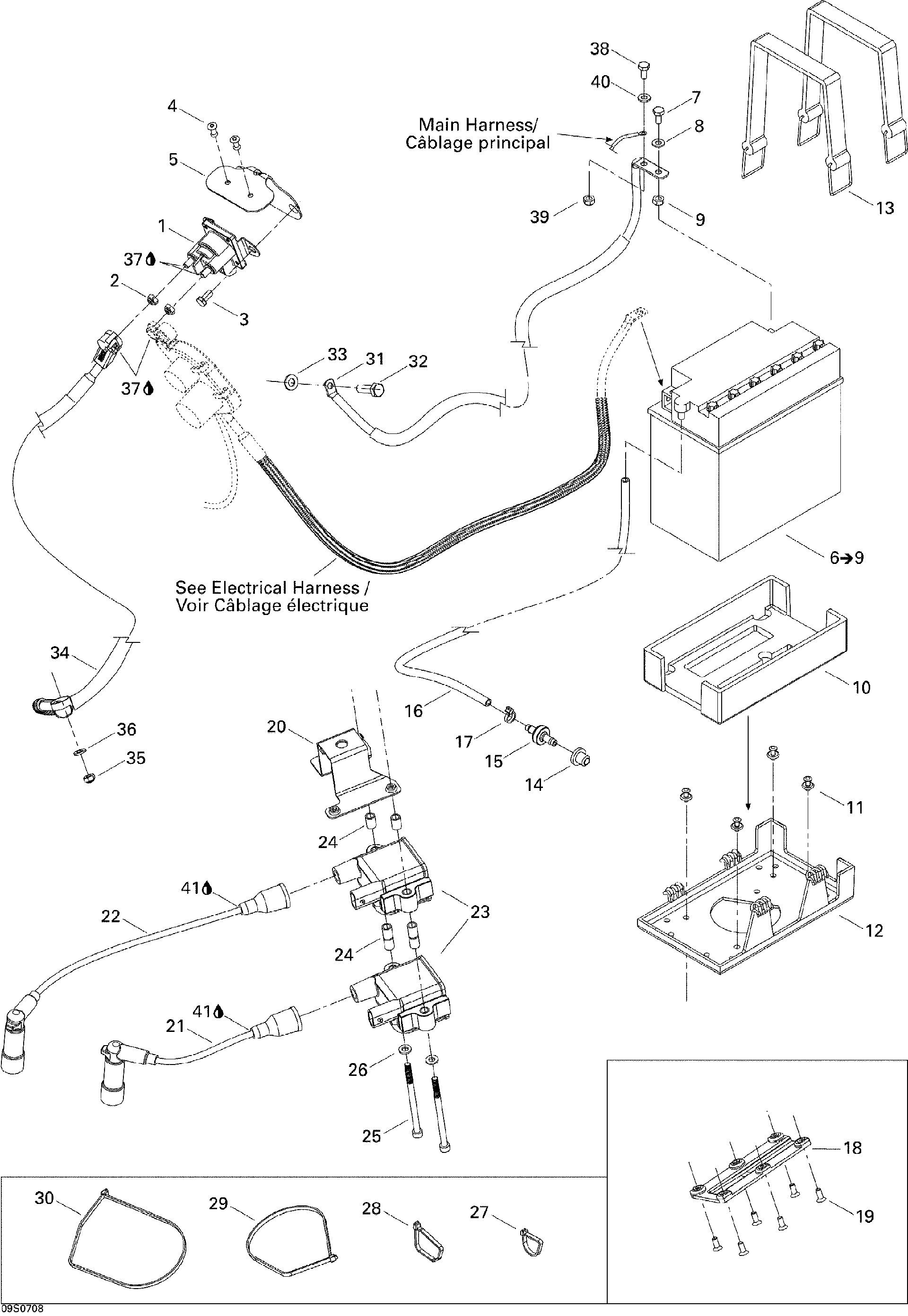 Fits Sea-Doo Ignition WIRE, OEM Part # 278002100