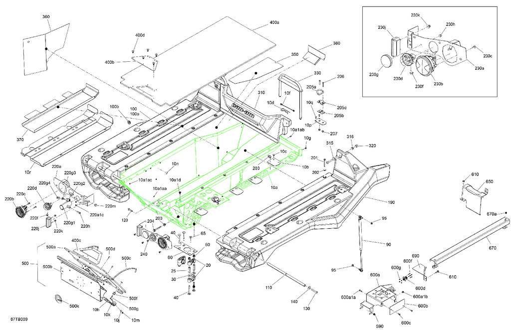 Fits 2009-2022 Can-Am | Sea-Doo | Ski-Doo 007 - Outlander T MAX 6X6 - 650 EFI - XT - T Regulation Female Terminal Housing, 3, OEM Part # 27800237 - schematic diagram