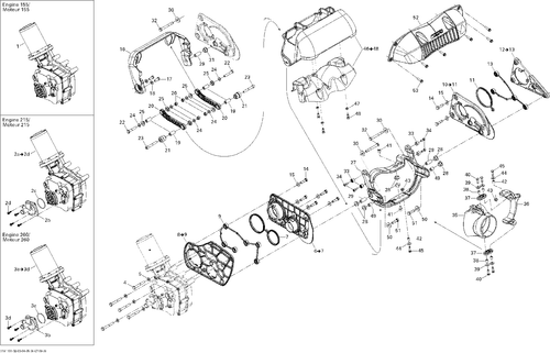 Fits 2009-2012 Sea-Doo GTX LTD iS 260 / RXT 260 (RS) Cooling Cover, OEM Part # 278002473 - schematic diagram