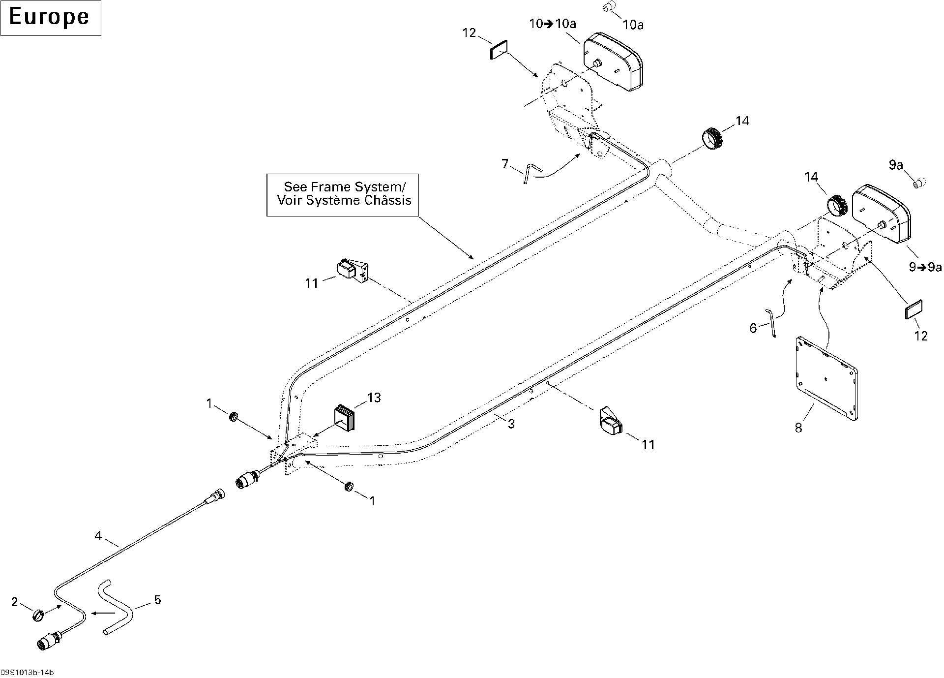 Fits 2010 Sea-Doo Accessory / Trailer Advanced Tec 1 2010 REAR Harness ASM, OEM Part # 278002559 - schematic diagram