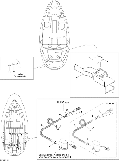 Fits 2002-2012 Sea-Doo 150 Speedster 155 / 150 Speedster 260 Bilgeflex HOSE 3/4"" Black, OEM Part # 291001206 - schematic diagram
