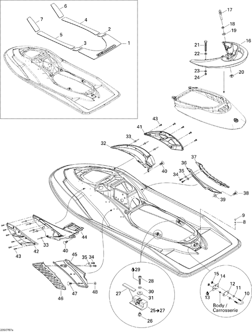 Fits Sea-Doo Molding RH, OEM Part # 291002451