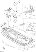 Fits Sea-Doo RH Center Front Carpet, OEM Part # 291002483