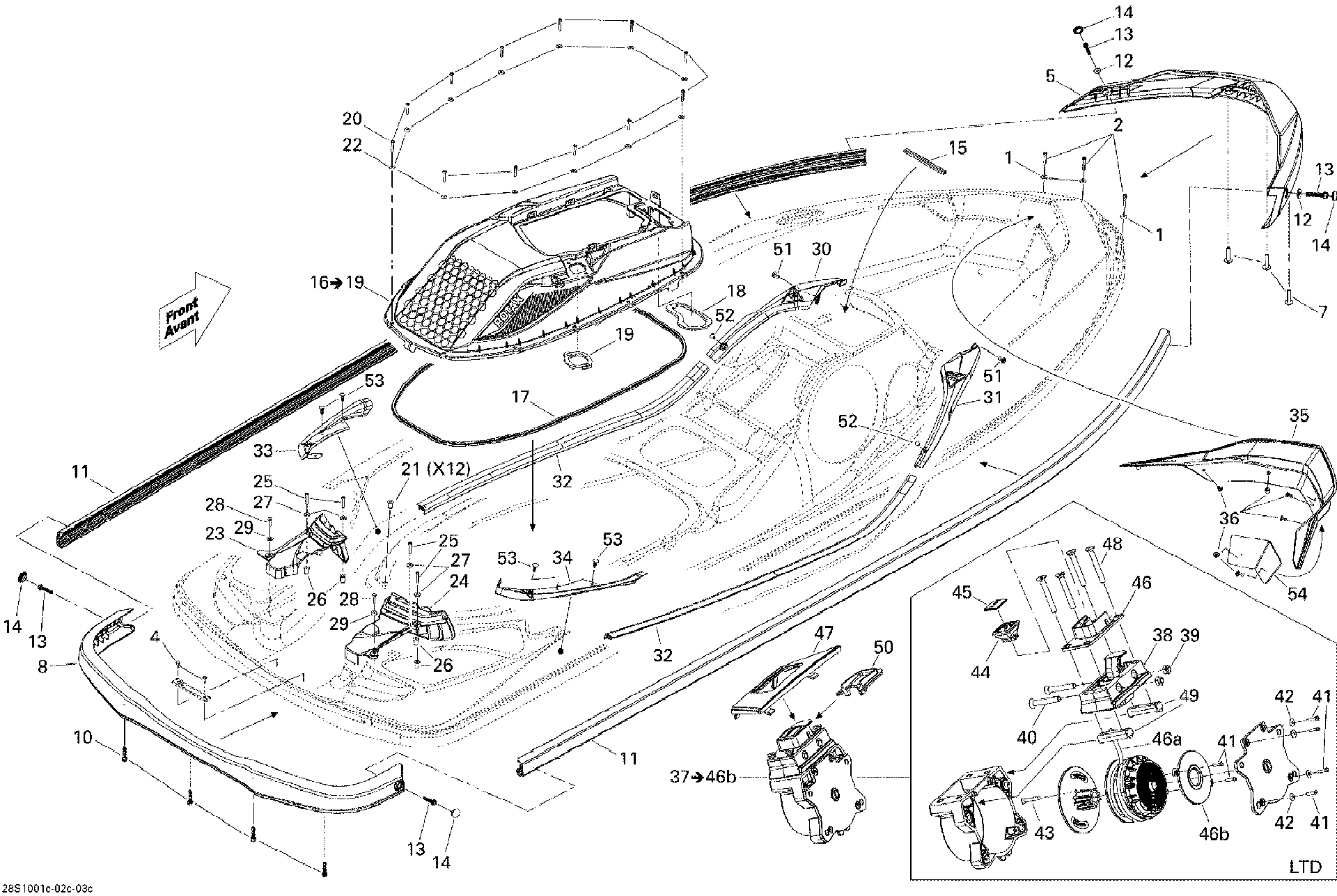Fits 2009-2010 Sea-Doo GTX LTD iS 260 / GTX LIMITED iS 255 JAM Cleat SYST, OEM Part # 291002718 - schematic diagram