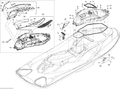 Fits 2010-2011 Sea-Doo RXT-X 260 & RS / RXT-X and X RS 260 RH Front Cover ASM, OEM Part # 291002941 - schematic diagram