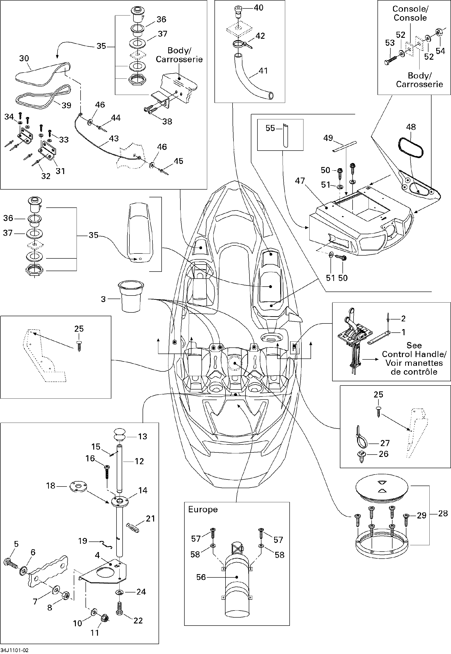 Fits Sea-Doo Console ASM, OEM Part # 291003240