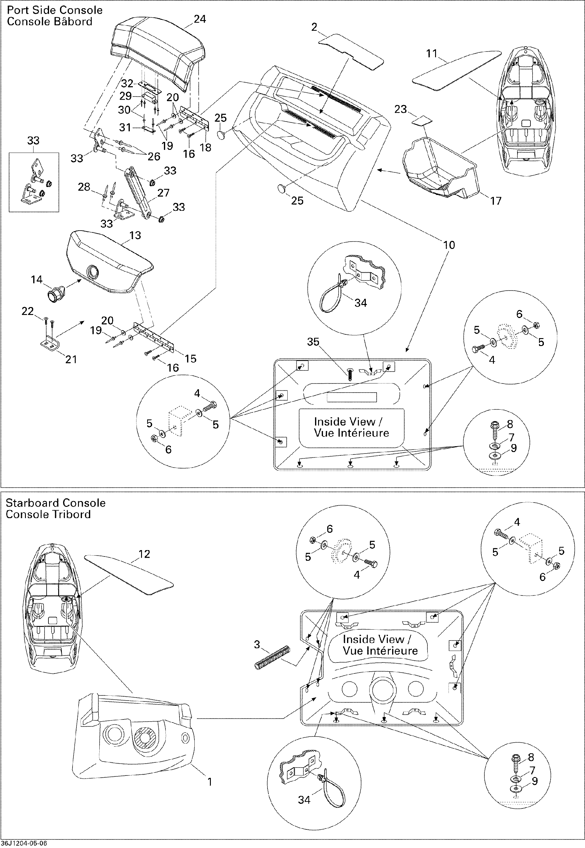 Fits 2011-2012 Sea-Doo 180 Challenger & Challenger SE 215 / 180 Challenger SE 260 Hinge, OEM Part # 291003268 - schematic diagram