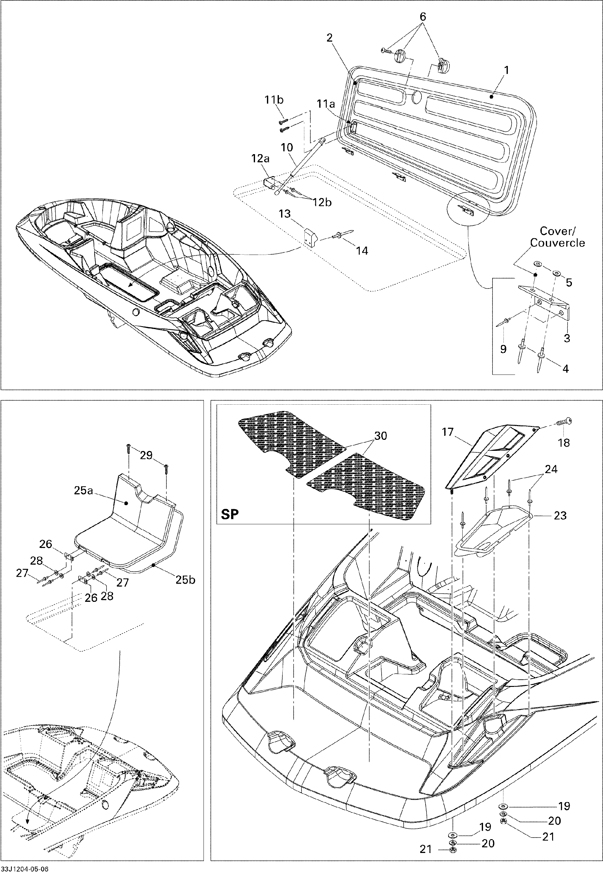 Fits Sea-Doo Access DOOR, OEM Part # 291003595