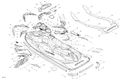 Fits 2012-2015 Sea-Doo RXP-X 260 & RS RH Footrest, OEM Part # 291003637 - schematic diagram