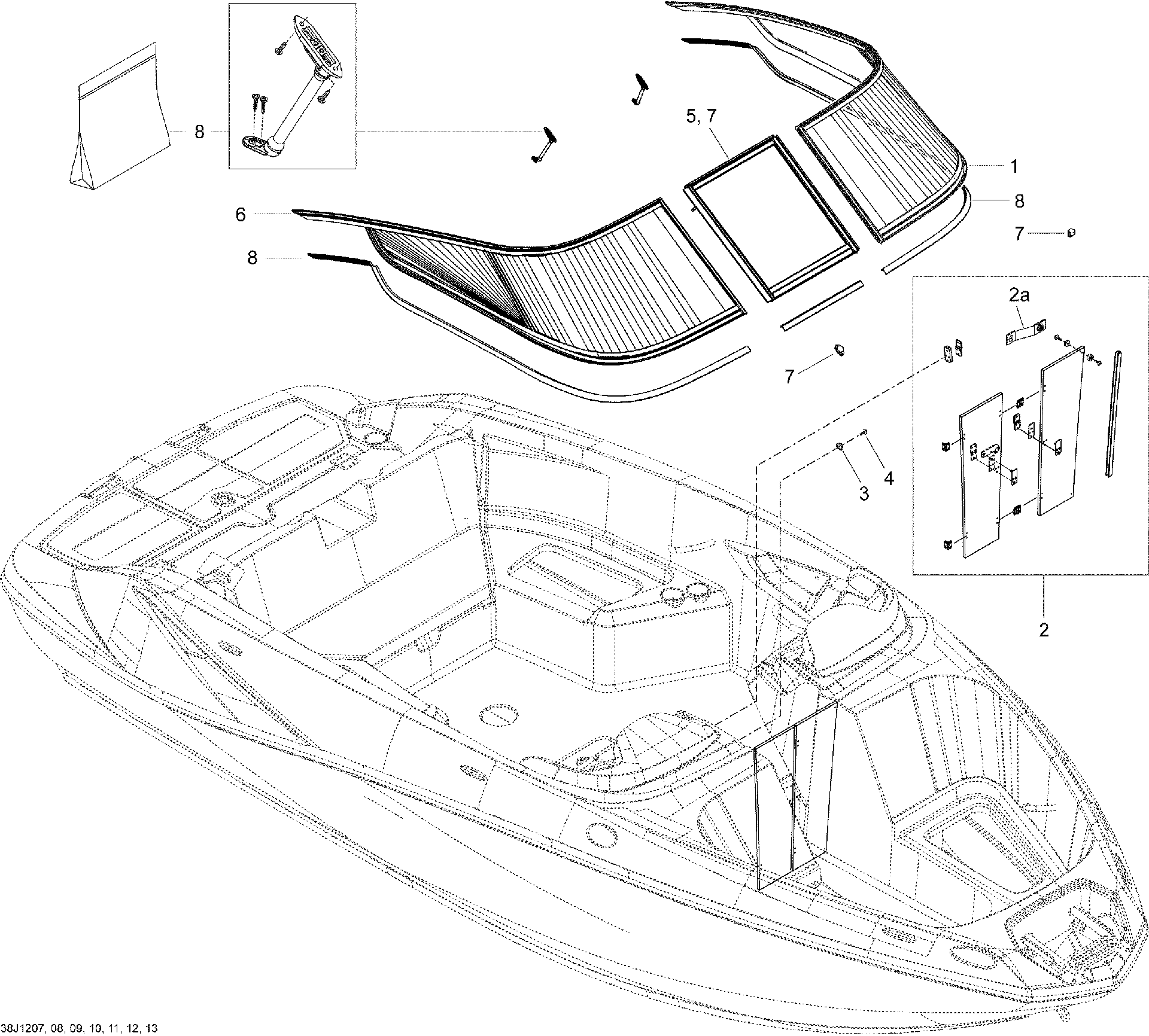 Fits BRP BI FOLD DOOR ASM, OEM Part # 291800035
