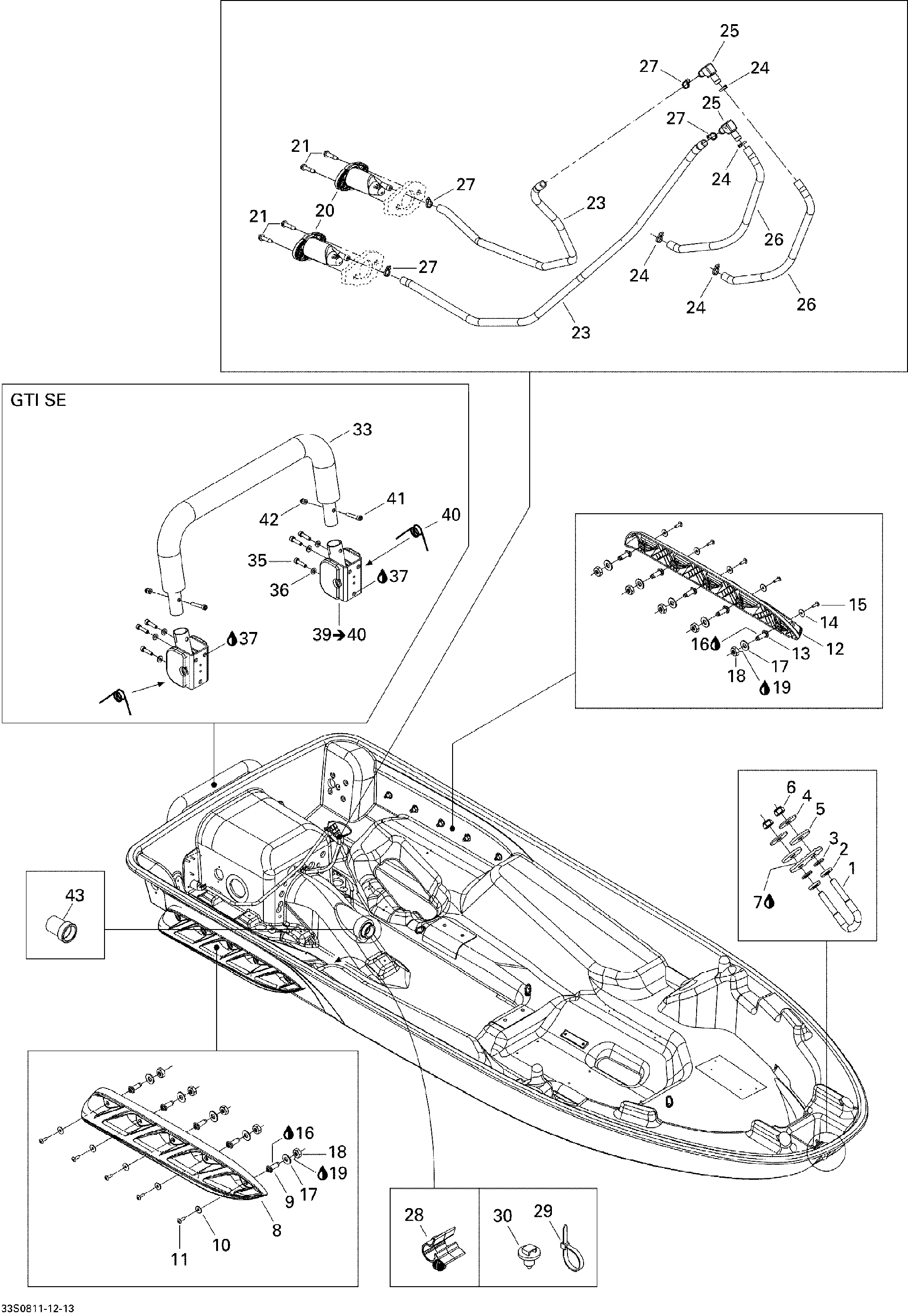 Fits Sea-Doo Recall Spring, OEM Part # 292000541