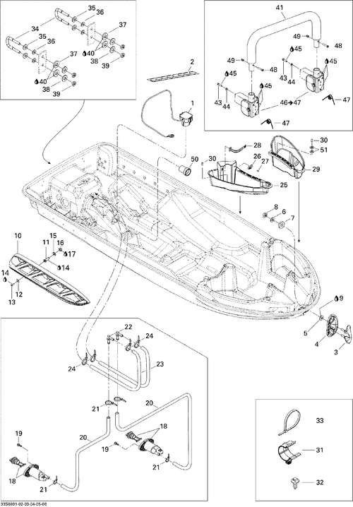 Fits Sea-Doo LH Storage TRAY, OEM Part # 292001159
