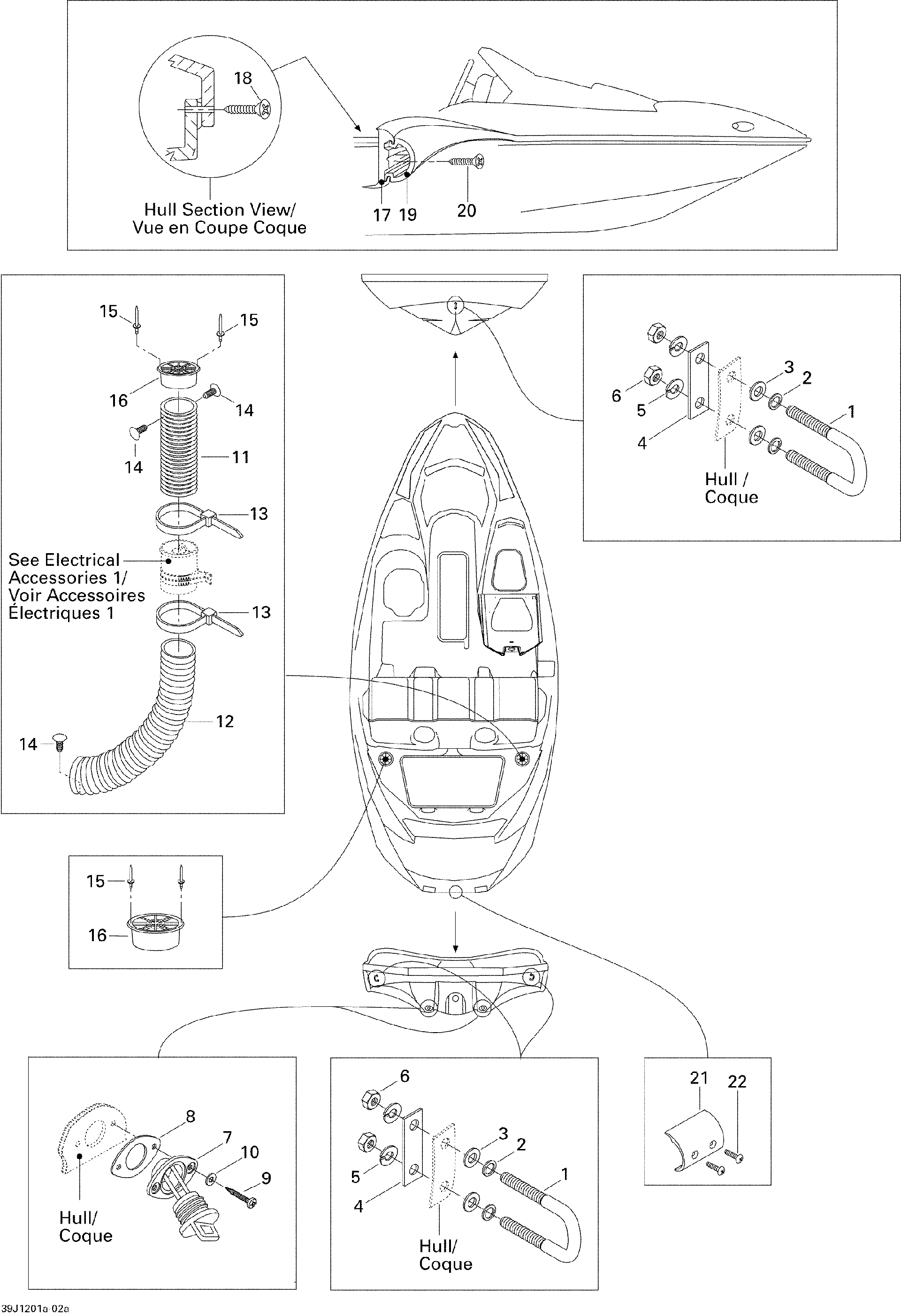 Fits 1997-2012 Sea-Doo 150 Speedster 155 / 150 Speedster 260 Rivet POP 1/8, OEM Part # 293150036 - schematic diagram
