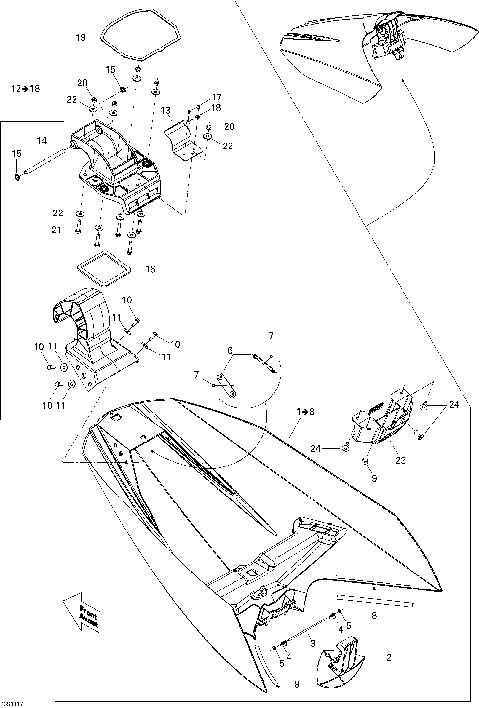 Fits 2007-2011 Sea-Doo GTS Pro 130 / GTI 130 and Rental Gasket, OEM Part # 293250166 - schematic diagram