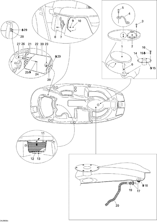 Fits BRP Grommet, OEM Part # 293720099
