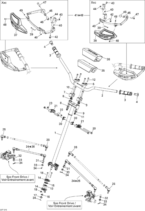 Fits 2009-2015 Can-Am DS 450EFI Xxc / DS 450EFI Xmx Damper Bushing, OEM Part # 293830131 - schematic diagram