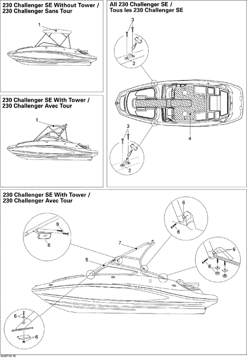 Fits BRP Cover Bimini, OEM Part # 296000258