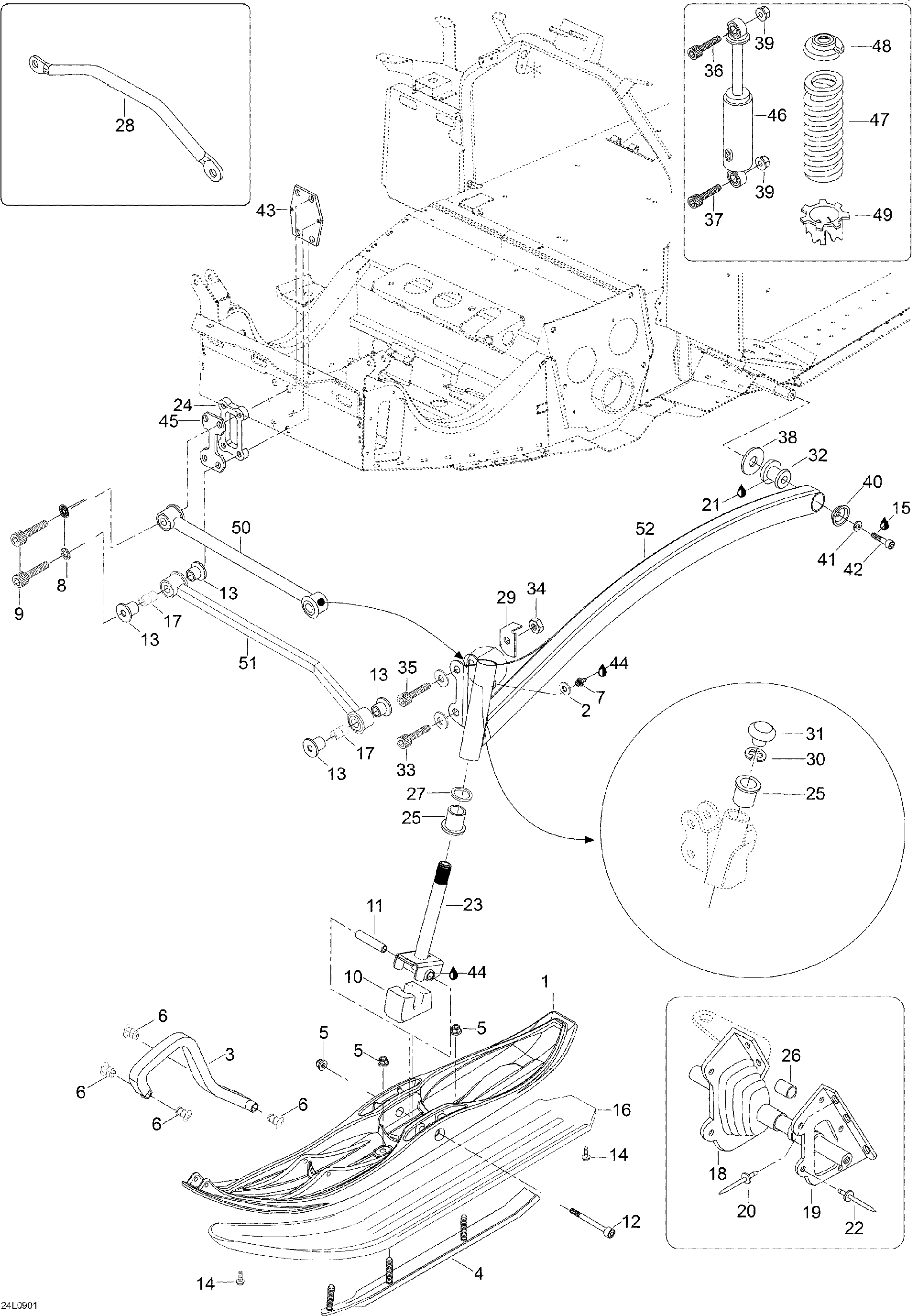 Fits BRP Allen Screw M10 X 50 (1=10, OEM Part # 40136