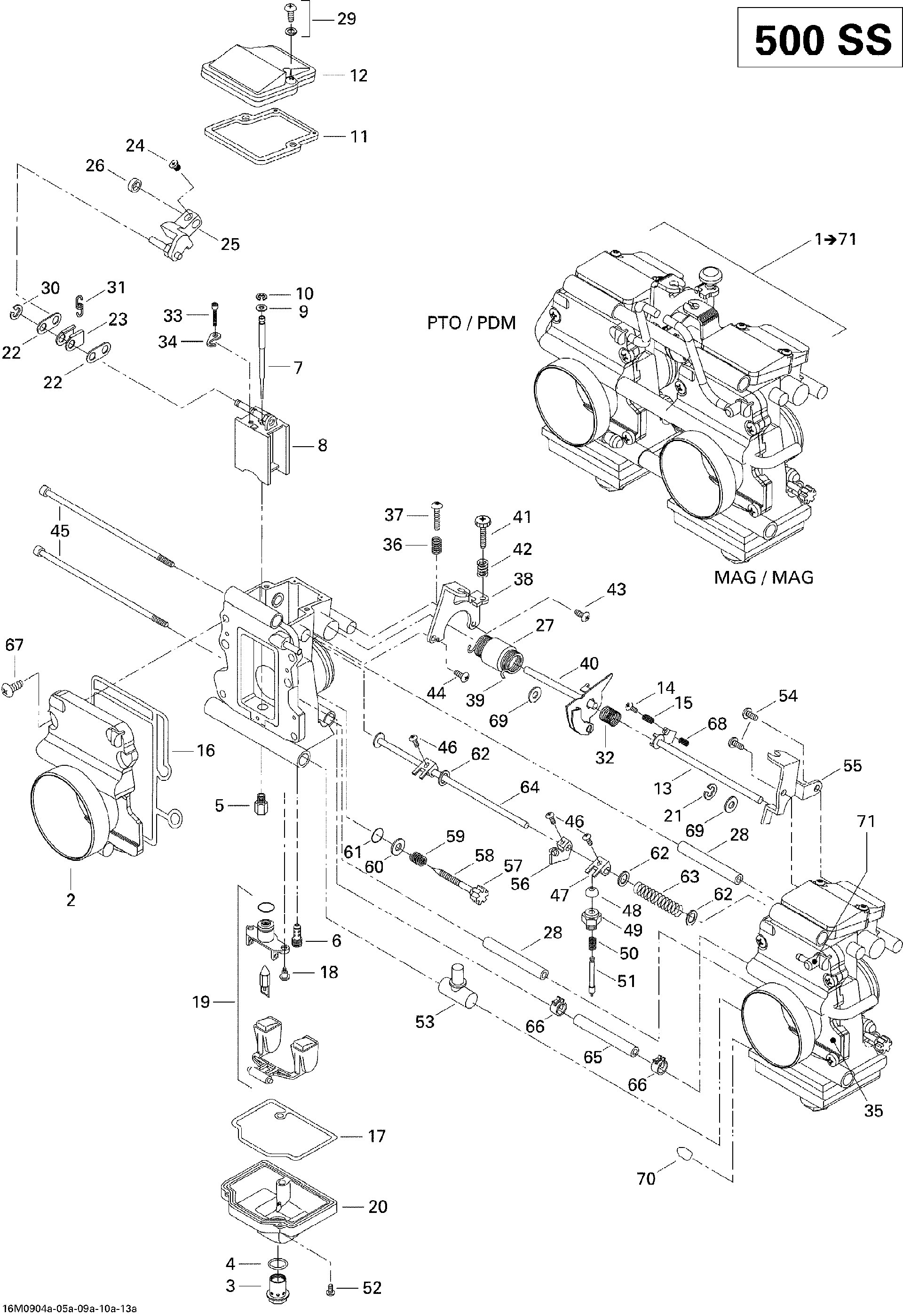Fits BRP Carburator KIT TM40-B394, OEM Part # 403138804