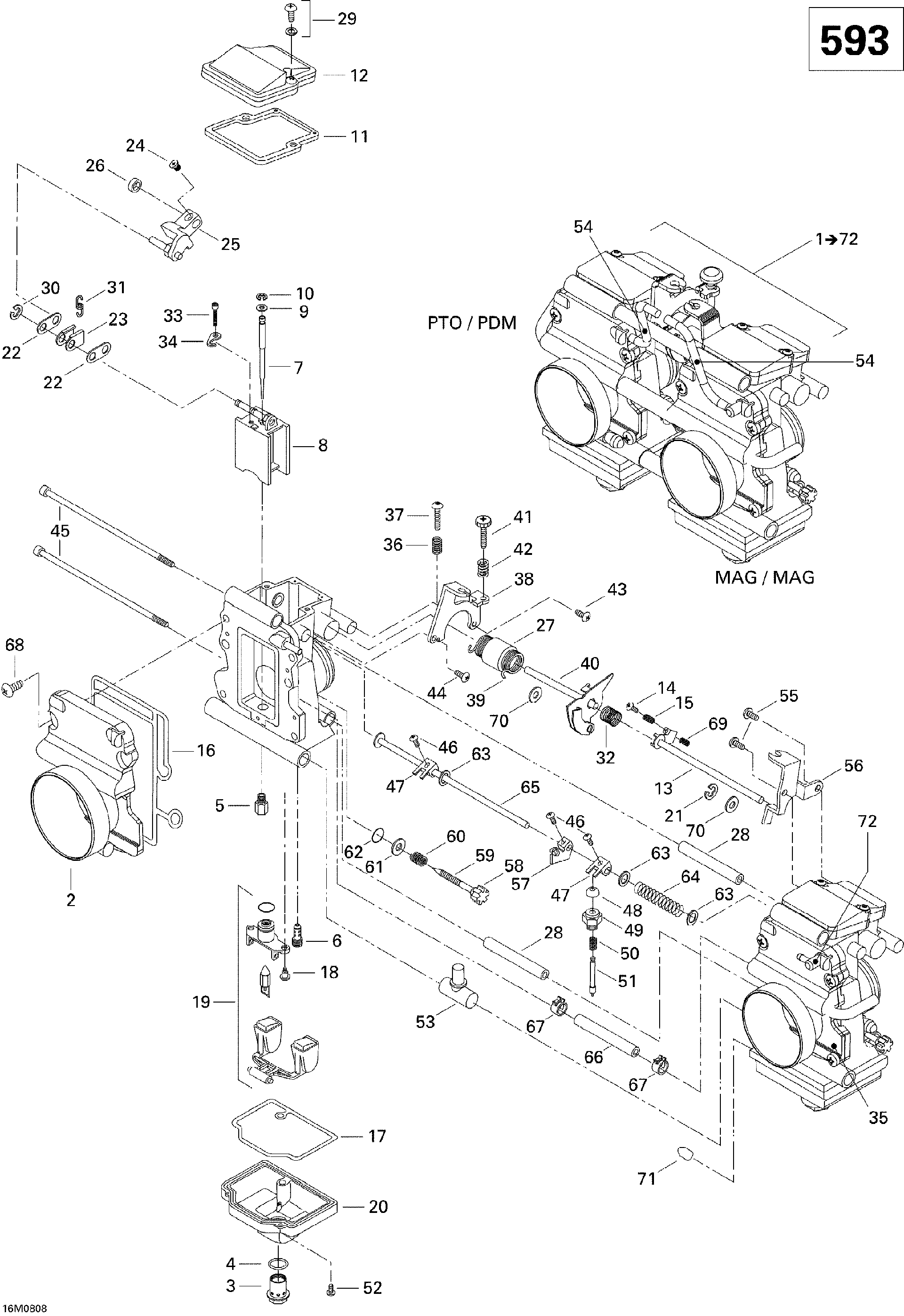 Fits 2008 Ski-Doo GTX SPORT 500SS BODY Float ASM, OEM Part # 404161960 - schematic diagram