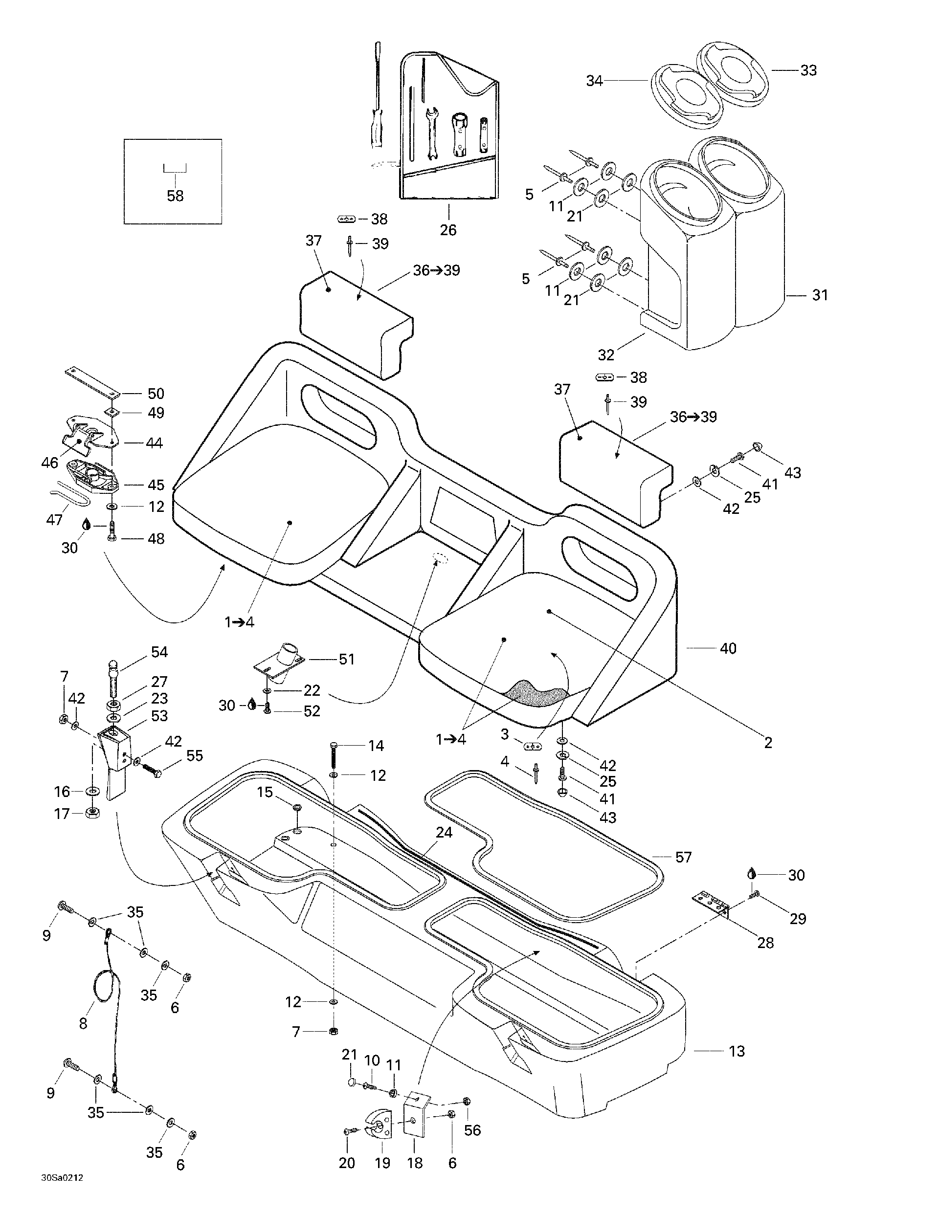 Fits BRP Retainer CAP, OEM Part # 414436800