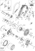 Fits 2008-2011 Ski-Doo Expedition Sport 550F XP-FAN Clutch Spring Red/yellow, OEM Part # 414817500 - schematic diagram