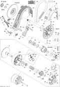 Fits 2009 Ski-Doo GSX Limited 4-TEC / GTX LE 4-TEC Spring Clutch, OEM Part # 414818000 - schematic diagram
