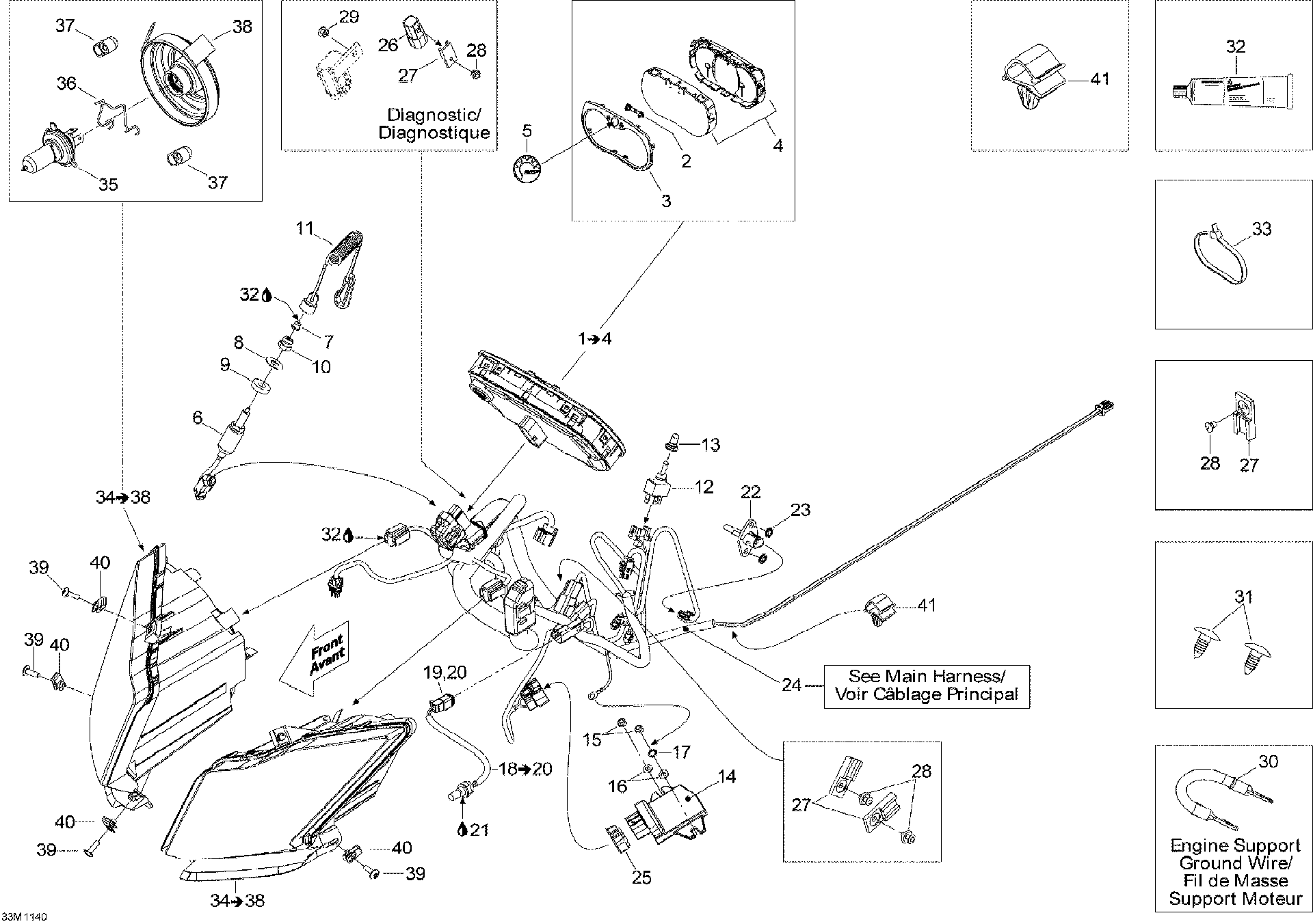 Fits BRP MAIN Harness, OEM Part # 415129537