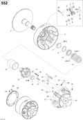 Fits 2008-2011 Ski-Doo Skandic WT 550F YetiII / Skandic SUV 550F FIXE Flange ASM, OEM Part # 417222857 - schematic diagram