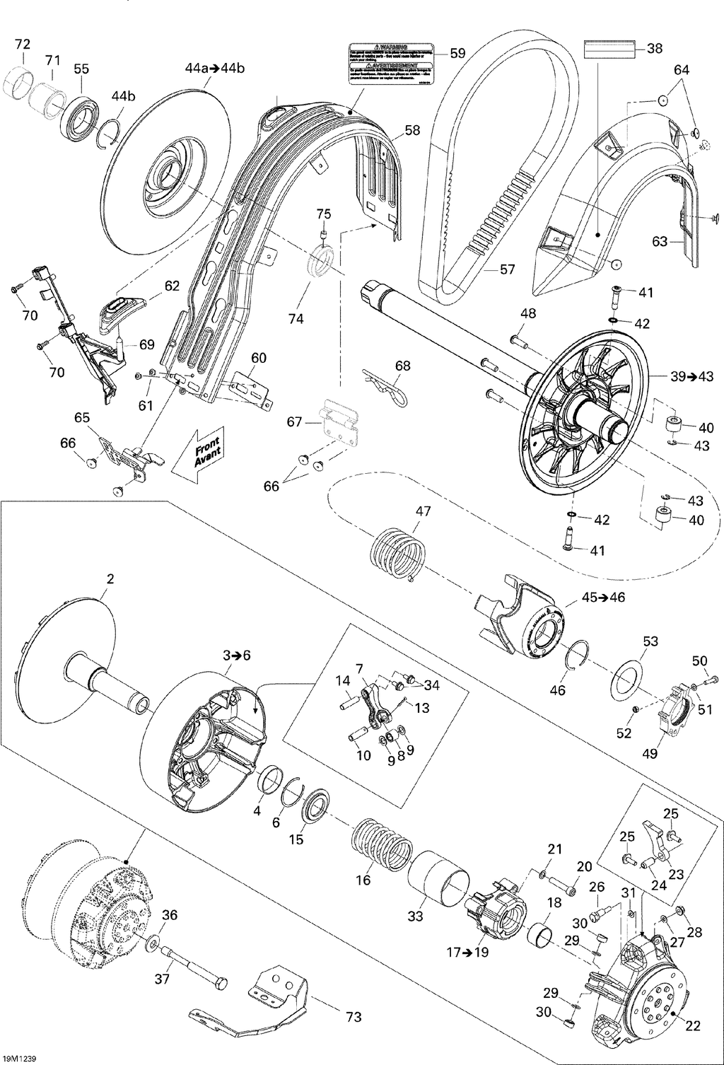Fits 2010-2012 Ski-Doo Expedition LE XU / Expedition SE XU Calibration Screw, OEM Part # 417223197 - schematic diagram