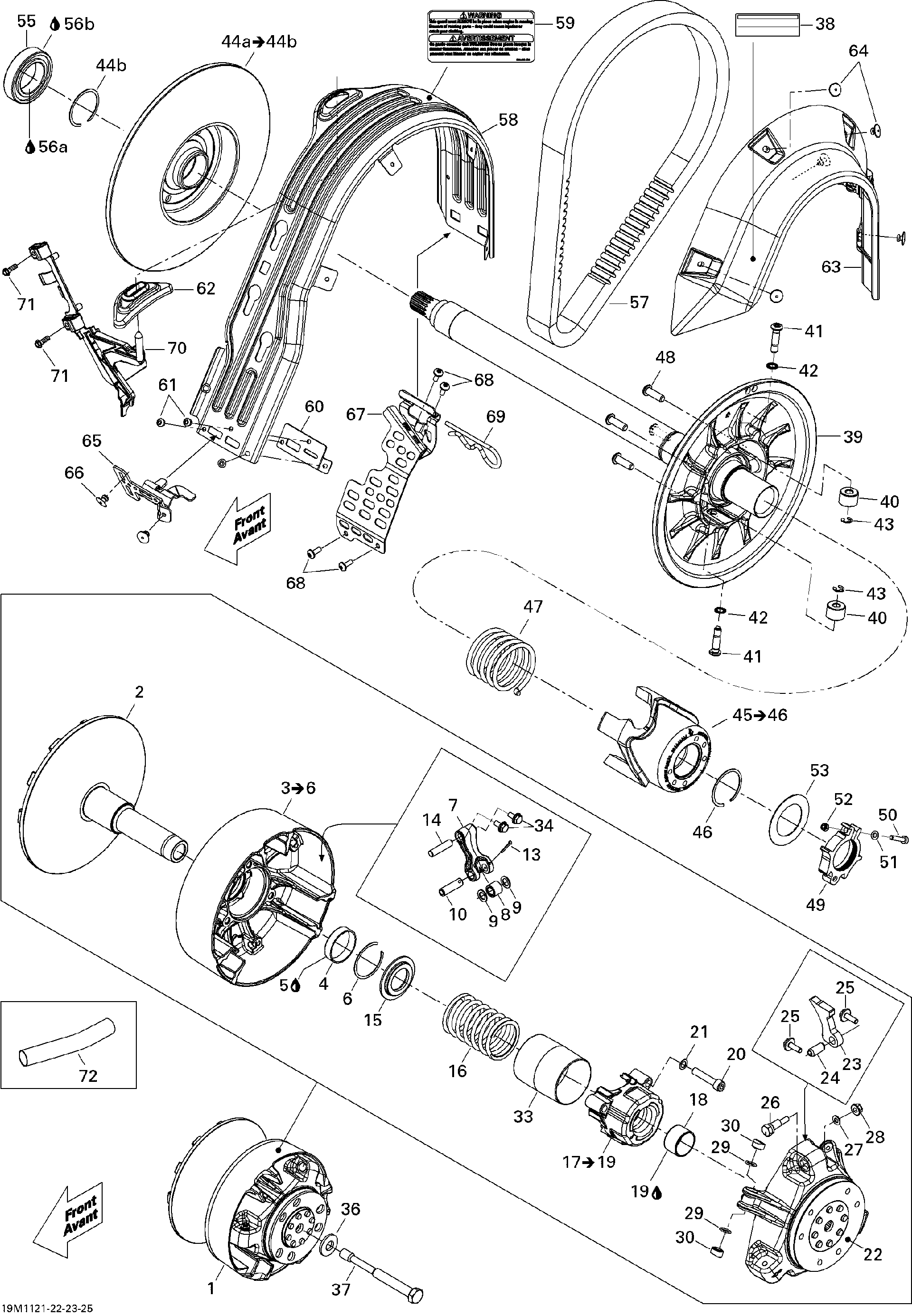 Fits 2011 Ski-Doo Grand Touring LE & SE XR / GSX LE & SE XR Governor CUP ASM, OEM Part # 417223273 - schematic diagram