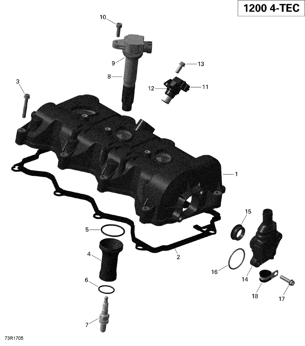 Fits 2013-2019 Ski-Doo 007 - EXPEDITION LE-SE 4-TEC / 4- GRAND TOURING 4-TEC Protection CAP, OEM Part # 420201435