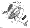 Fits 2014-2018 Can-Am RT STD SM6 & SE6 / Spyder RT SM6 Diaphragm Cover ASM, OEM Part # 420212235 - schematic diagram