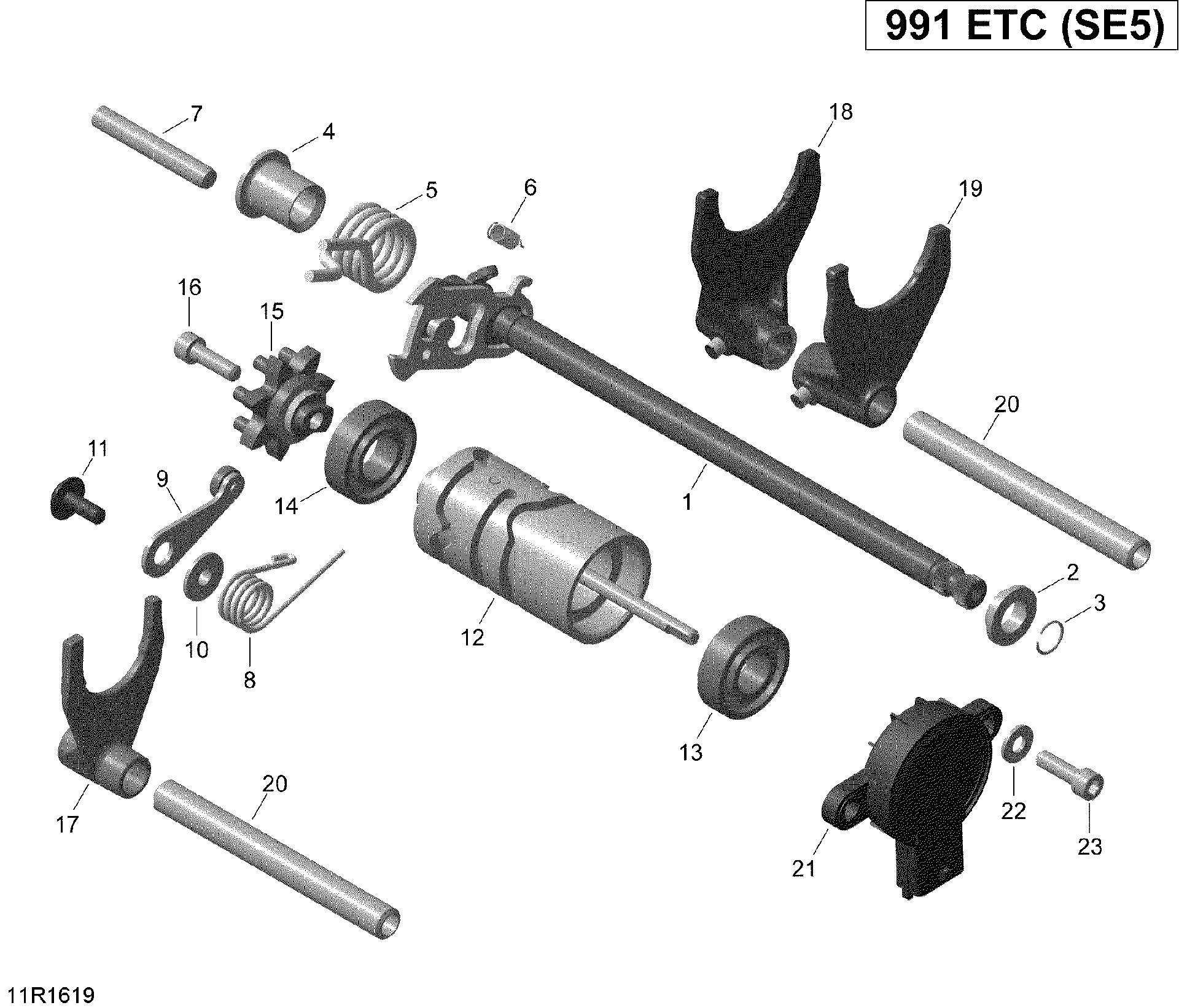 Fits 2009-2015 Can-Am Spyder RS SE5 / Spyder RSS SE5 Sleeve, OEM Part # 420247946 - schematic diagram