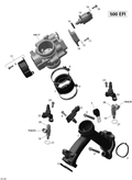 Fits 2009-2012 Can-Am Outlander 500EFI STD & XT / Outlander 650EFI STD & XT Cable Clamp, OEM Part # 420251816 - schematic diagram