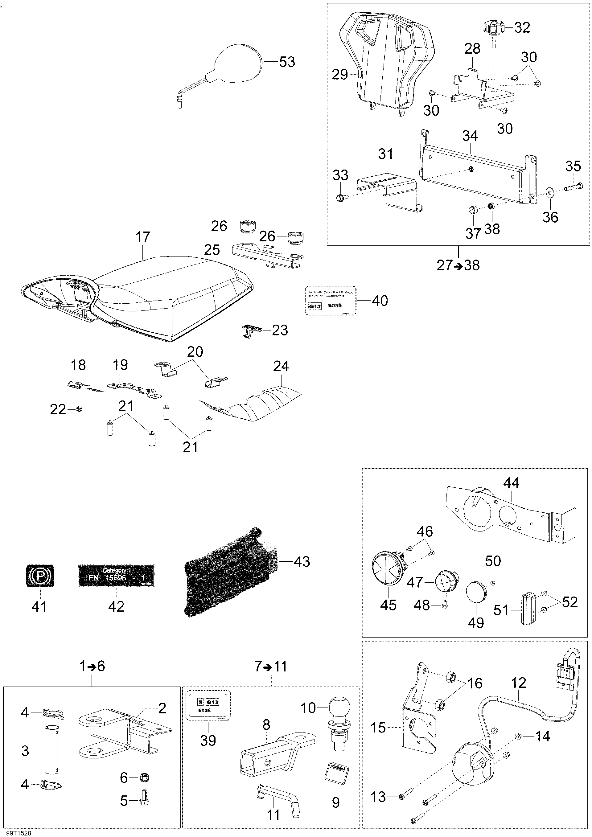 Fits 2015 Can-Am Outlander 6X6 650 EFI / Outlander MAX 650 EFI Ecm, Engine Control Module, OEM Part # 420264613 - schematic diagram