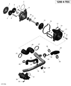 Fits 2014-2019 Ski-Doo 007 - EXPEDITION LE-SE 4-TEC / 4- GRAND TOURING 4-TEC HOSE, OEM Part # 420460472 - schematic diagram