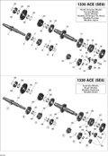 Fits 2014 Can-Am Spyder RT Limited SE6 / Spyder RT SE6 Clutch Shaft, OEM Part # 420637081 - schematic diagram
