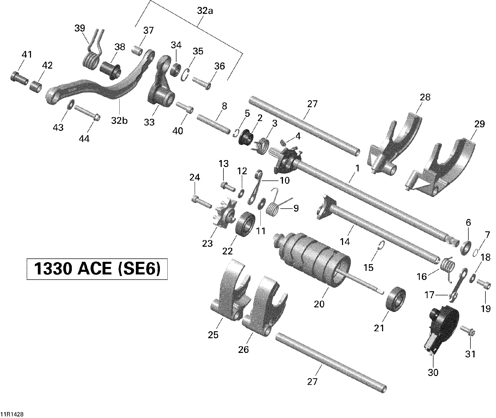 Fits 2014 Can-Am Spyder RT Limited SE6 / Spyder RT SE6 Spring, OEM Part # 420638010 - schematic diagram