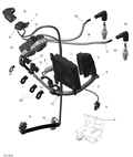 Fits 2008-2010 Ski-Doo Expedition TUV 600HO SDI XU / Expedition TUV SE 600HO SDI XU Engine Wiring Harness ASM, OEM Part # 420665450 - schematic diagram