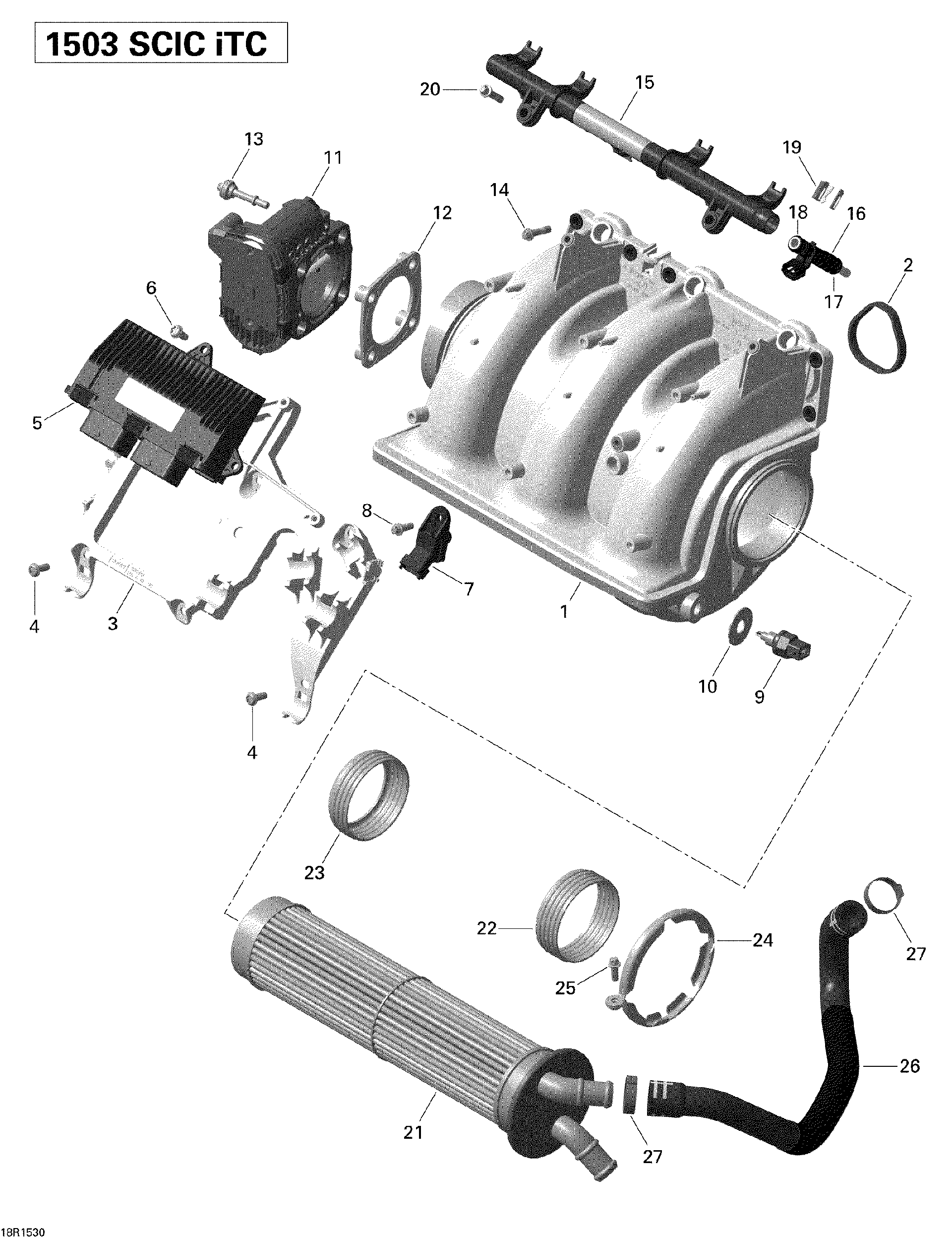 Fits 2012-2015 Sea-Doo GTR 215 / GTX LTD 215 Electronic BOX, OEM Part # 420666531 - schematic diagram