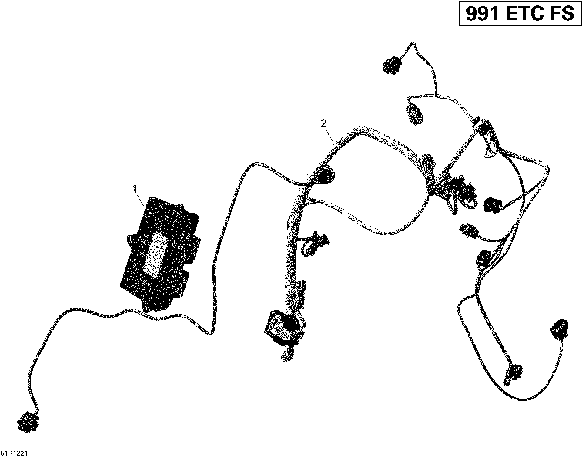Fits 2012 Can-Am Spyder RT SM5 Ecm, Engine Controle Modul, OEM Part # 420666542 - schematic diagram