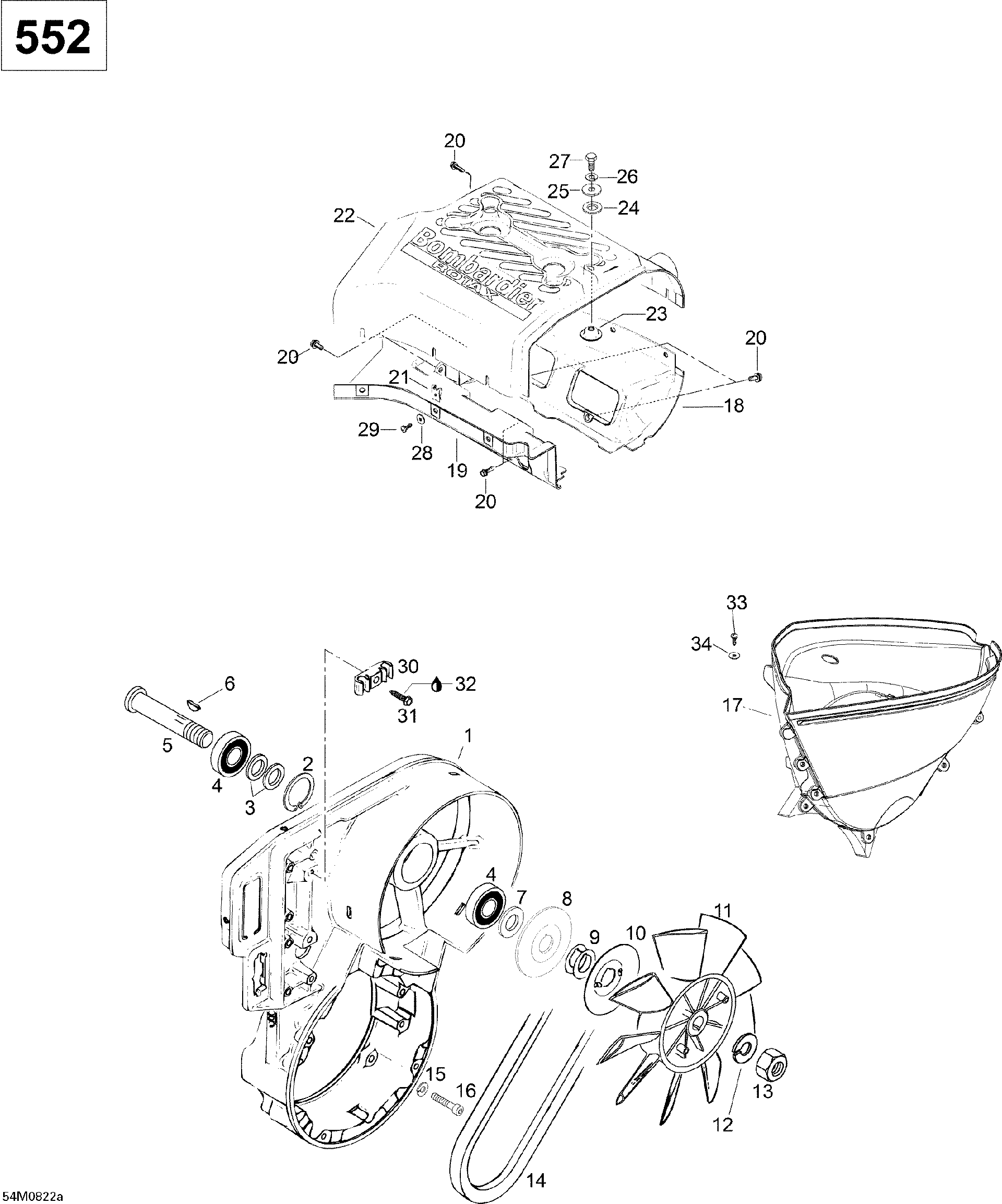 Fits BRP Lower Cowling Intake SIDE, OEM Part # 420811835