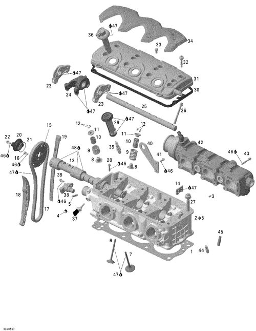 Fits BRP Camshaft, OEM Part # 420837621