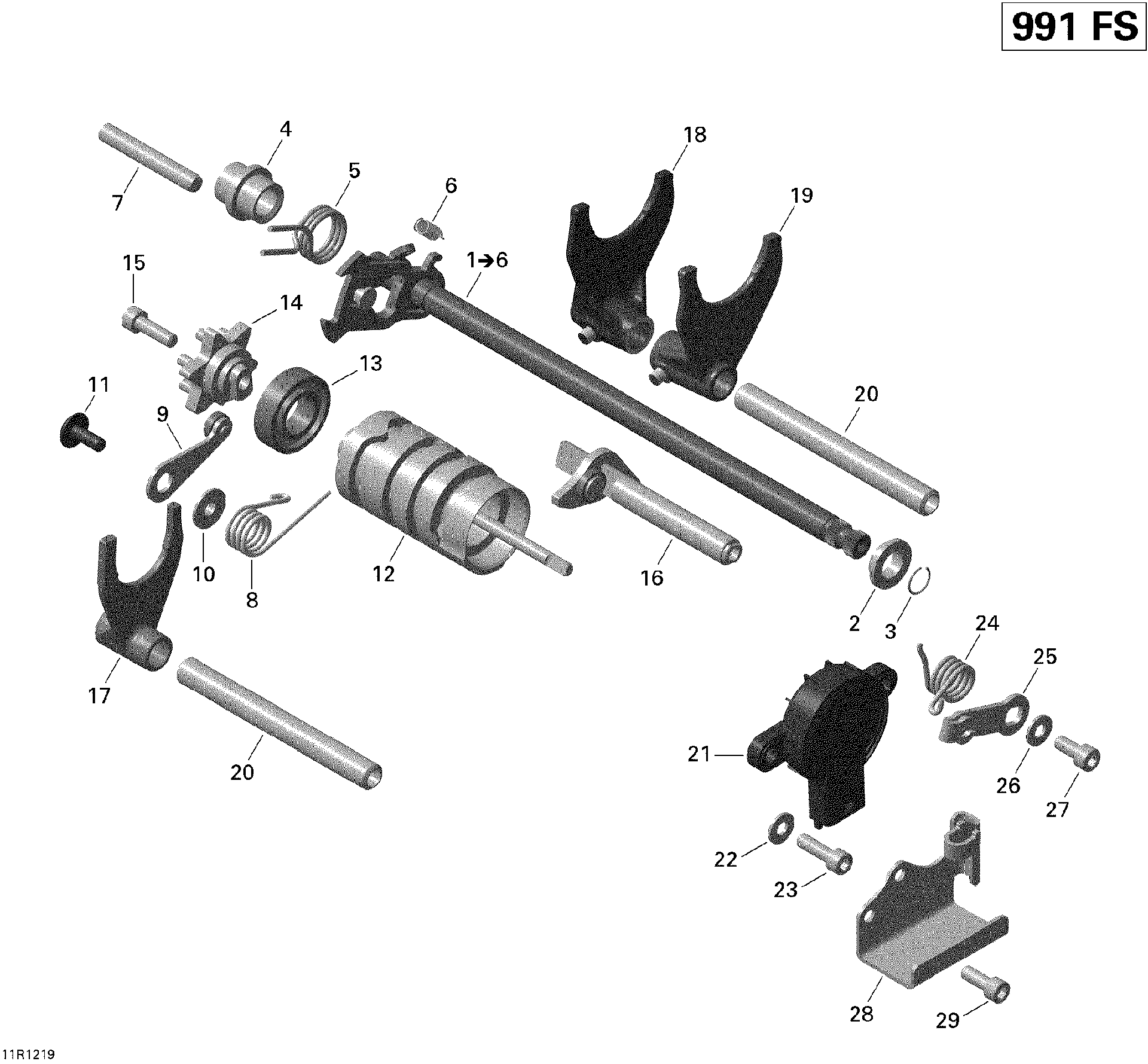 Fits 2008-2012 Can-Am Spyder RS SM5 / Spyder RS Roadster SM5 Spring, OEM Part # 420838410 - schematic diagram