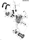 Fits 2012 Sea-Doo 150 Speedster 155 Bracket ASM, OEM Part # 420851545 - schematic diagram