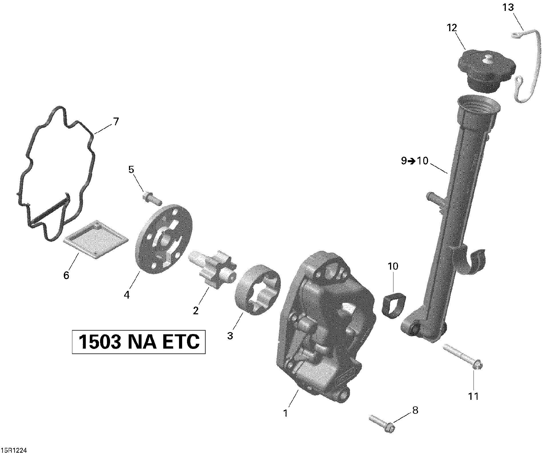 Fits 2011-2012 Sea-Doo 150 Speedster 155 / 150 Speedster 260 OIL Filler TUBE ASM, OEM Part # 420856511 - schematic diagram